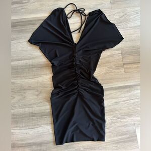 Sabora Black Mini Runched Dress